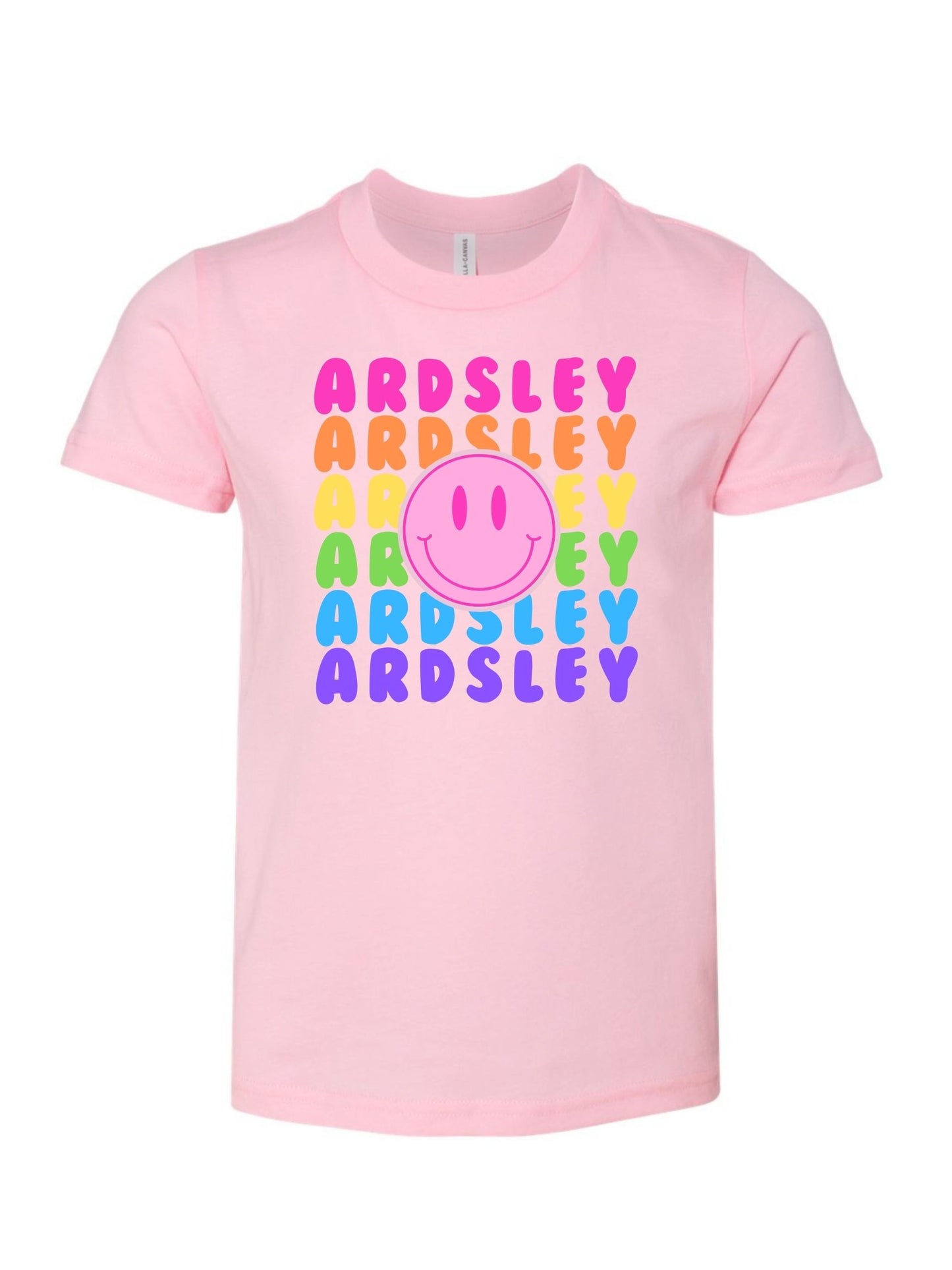 Pink Smiley Rainbow Repeat Shirt
