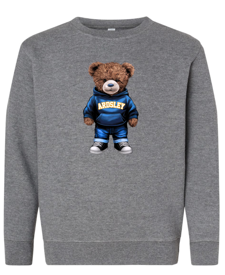 Teddy Bear Grey Crew Sweatshirt