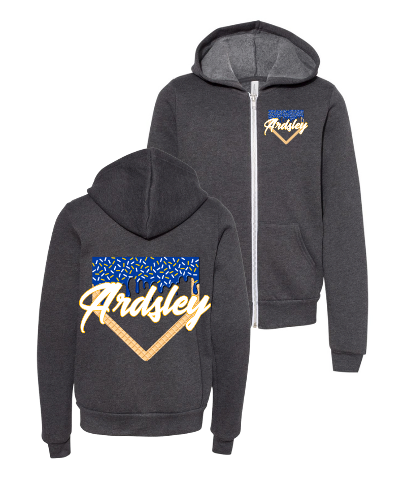 Ardsley Drip Dark Grey Heather Zip Up