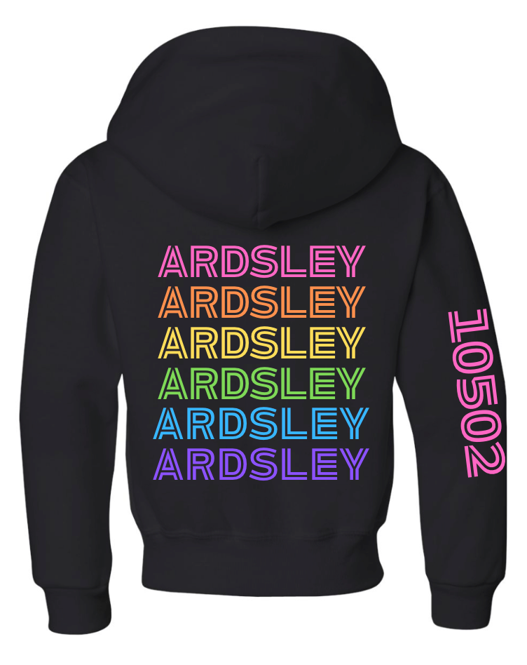 Ardsley Inline Rainbow Black Zip Up