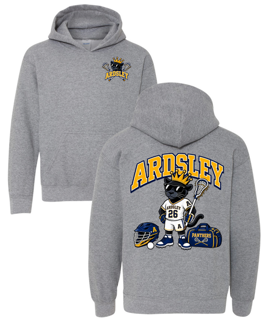 Panther Lacrosse Hooded Sweatshirt - Grey