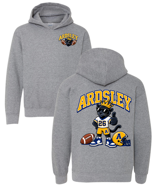 Panther Football Hooded Sweatshirt - Grey